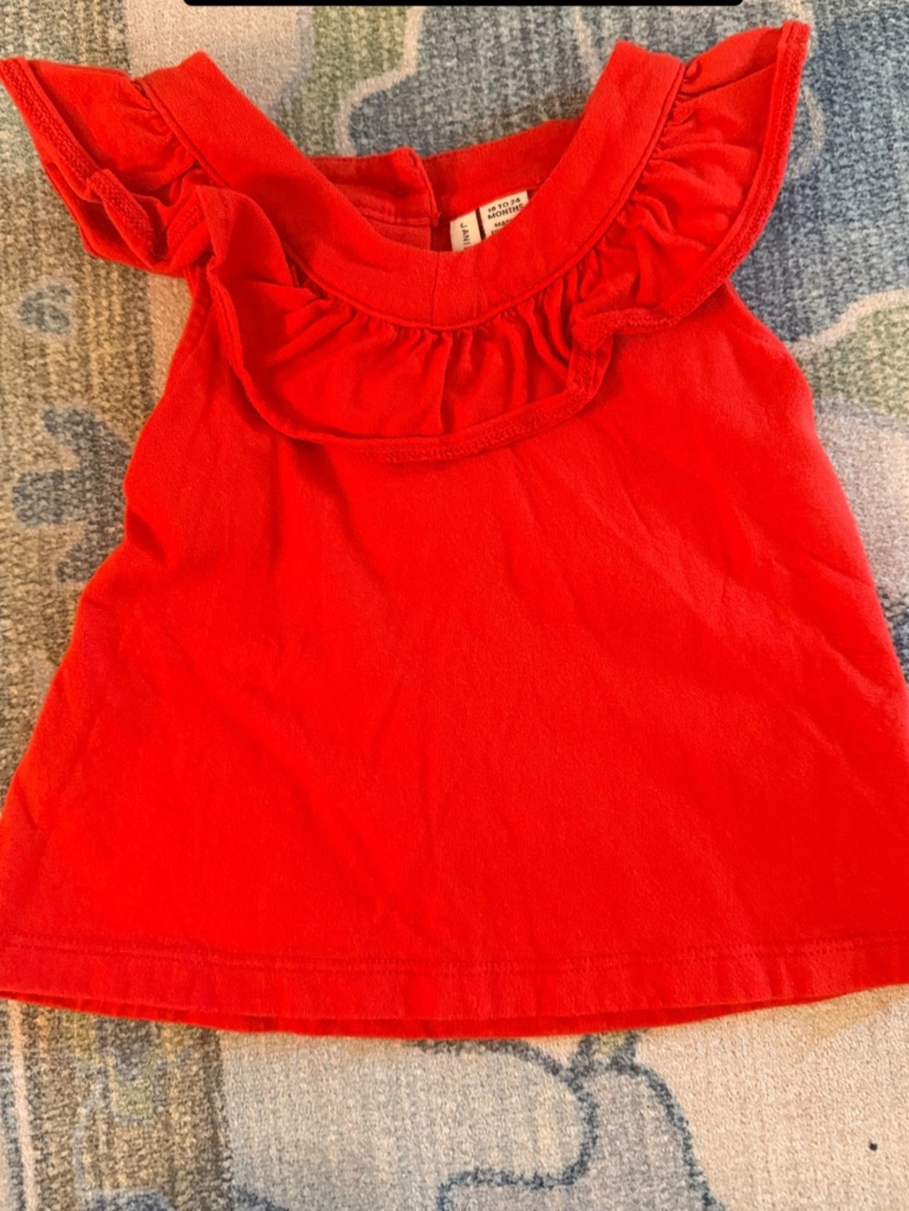 Janie and Jack Red Ruffle-Trim Girls' Tank Top